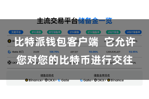 比特派钱包客户端 它允许您对您的比特币进行交往